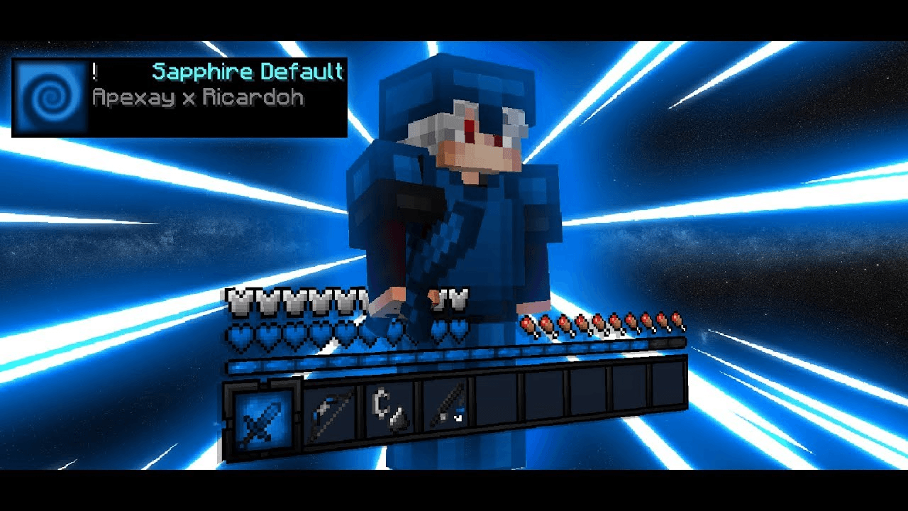 Sapphire Default 16x V2 resource pack preview